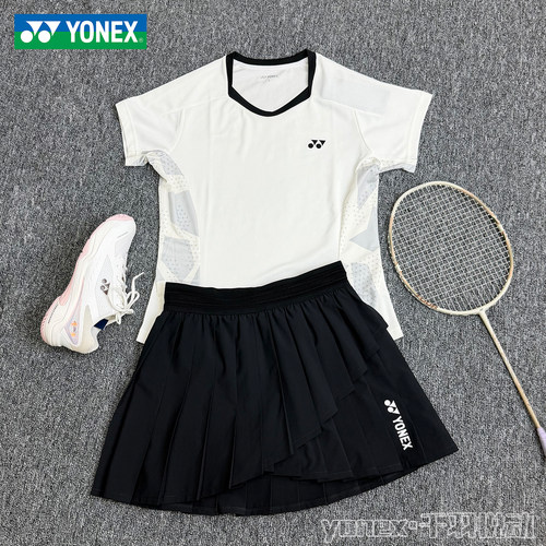 尤尼克斯羽毛球服女短袖短裙套装
