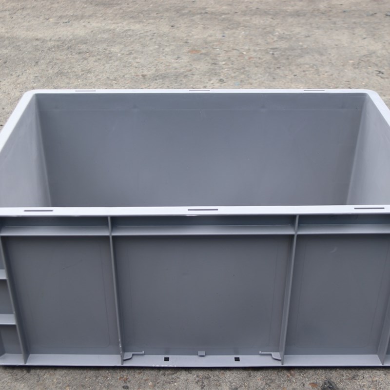 4626塑料周转箱加厚灰色带盖物流EU箱600*400*260
