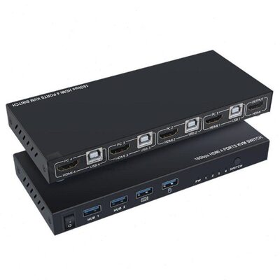 SB HDMI KVM Switch Box 4 Port 4K Video Display SB Switch KVM