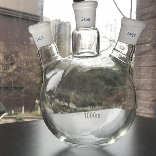 三口烧瓶1000/2000/3000ml24#玻璃三颈反应瓶斜直实验1L2L3可定制