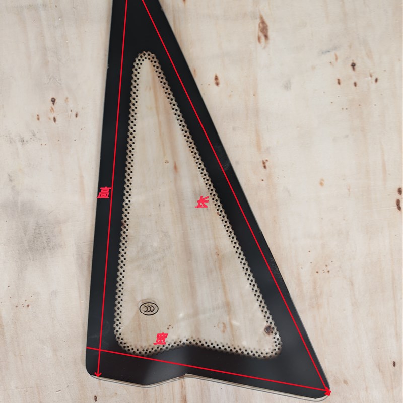 厂家直销金彭小刀电动电三轮车半封闭三角异形钢化玻璃月牙小玻璃