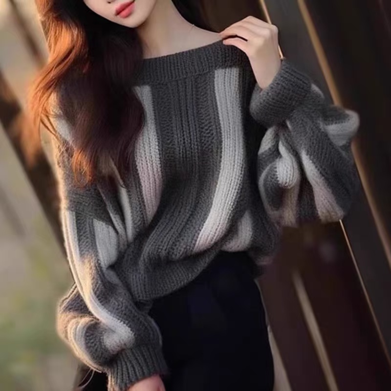 秋季穿搭今年流行漂亮上衣日系慵懒复古设计感小众洋气减龄毛衣女