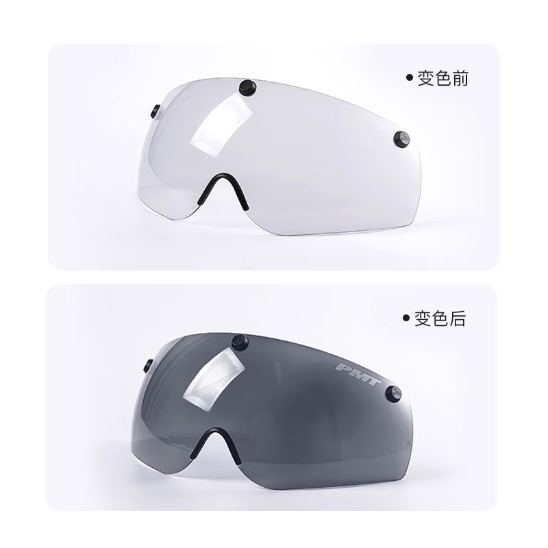 PMT儿童自行车骑行头盔青少年磁吸风镜款安全帽轮滑护具智能变色