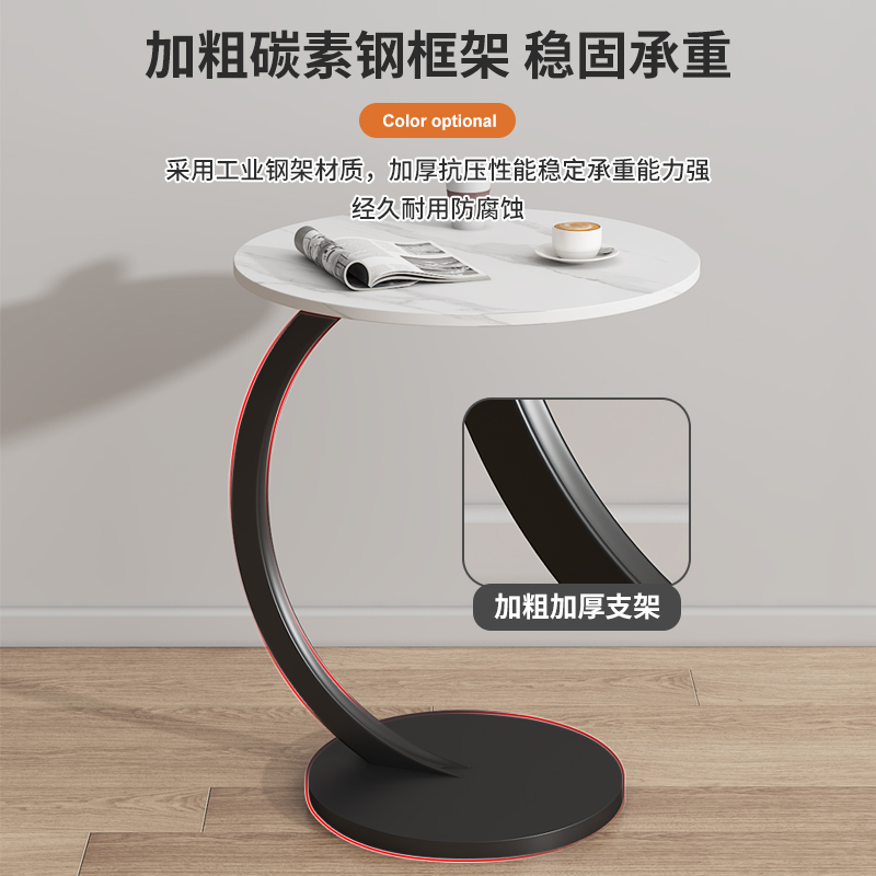 网红小圆桌子沙发边几可移动边柜迷你茶几现代简约牀头柜推车边桌