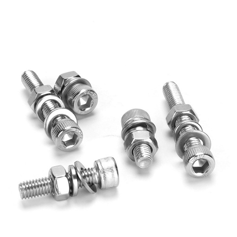 M6M8M10M12M16 316不锈钢圆柱头内六角螺丝螺母套装杯头螺栓A4-70
