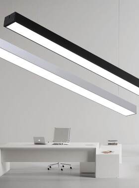 LED办公室长条吊灯 商用简约黑框创意拼接灯具 毅胜品牌