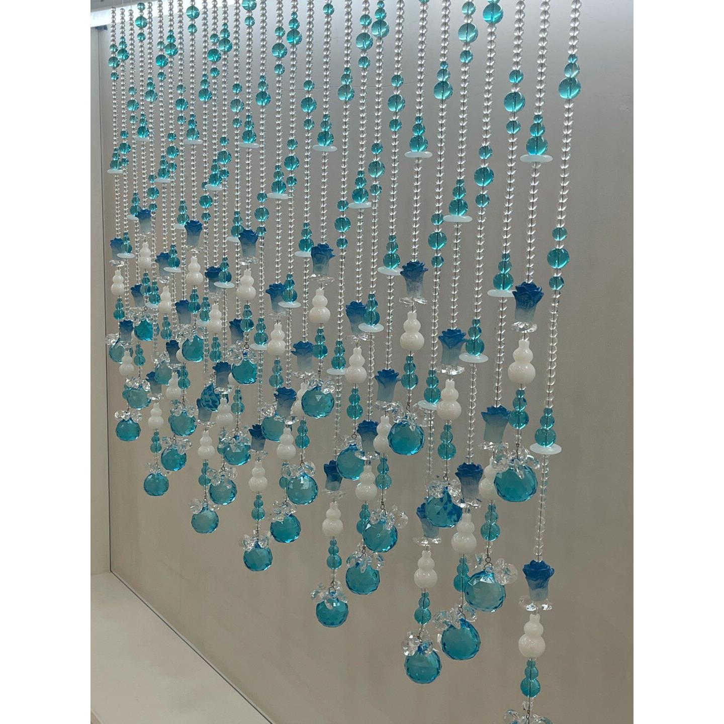 水晶珠帘门帘隔断帘玄门客厅隔断门对门装饰帘葫芦帘