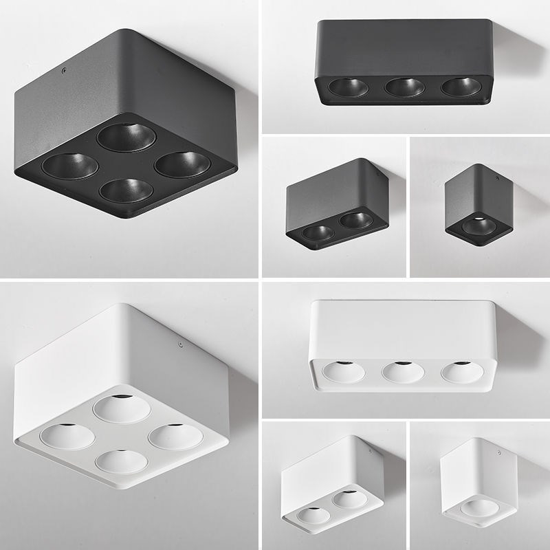 深杯防眩明装射灯筒灯极简吸顶灯具无主灯斗胆灯单头双头三头四头