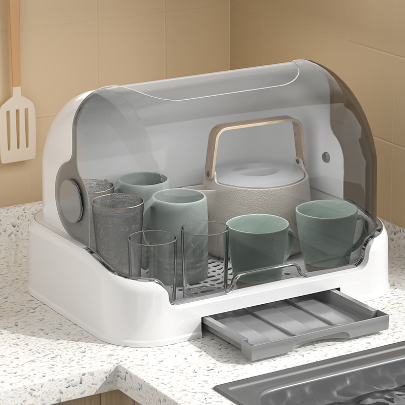 杯架桌面杯子置物架玻璃杯茶杯托盘沥水杯架子防尘水杯收纳盒