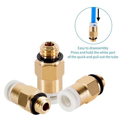 3d打印机配件 2*4铁氟龙管1米KJH04-M6/JP4-01气动接头6pcs切割器