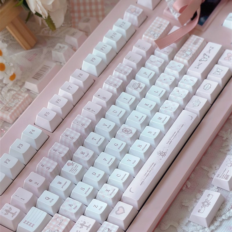 爱钟键盘帽五面升华Pbt材料新原创时尚简单适配器机械键盘