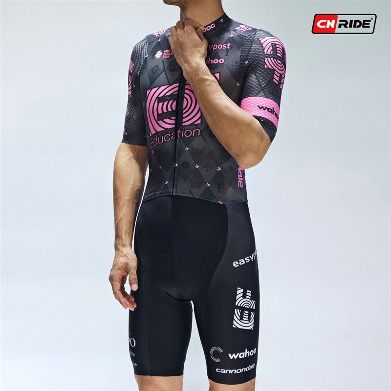 2025新款EF英孚黑色车迷版环法公路自行车队短袖竞技连体骑行服