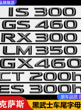 适用凌志RX300IS250NX200t字母标GX460改装GS430LX570车尾标黑化