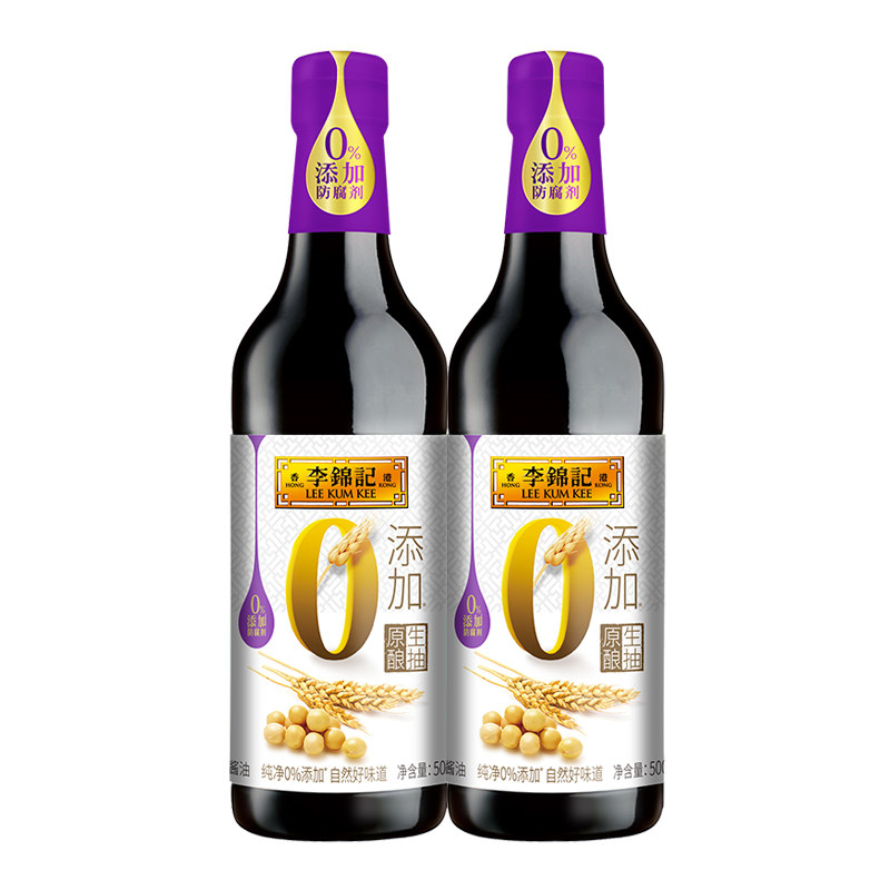 李锦记0添加原酿生抽500ml图片