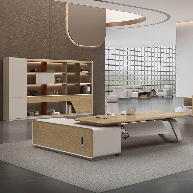 老板桌办公桌现代轻奢总经理领导办公室总裁文件柜大班桌椅组合,商业/办公家具,大班台/主管桌,淘宝优惠券,粉丝福利购,淘宝优惠卷