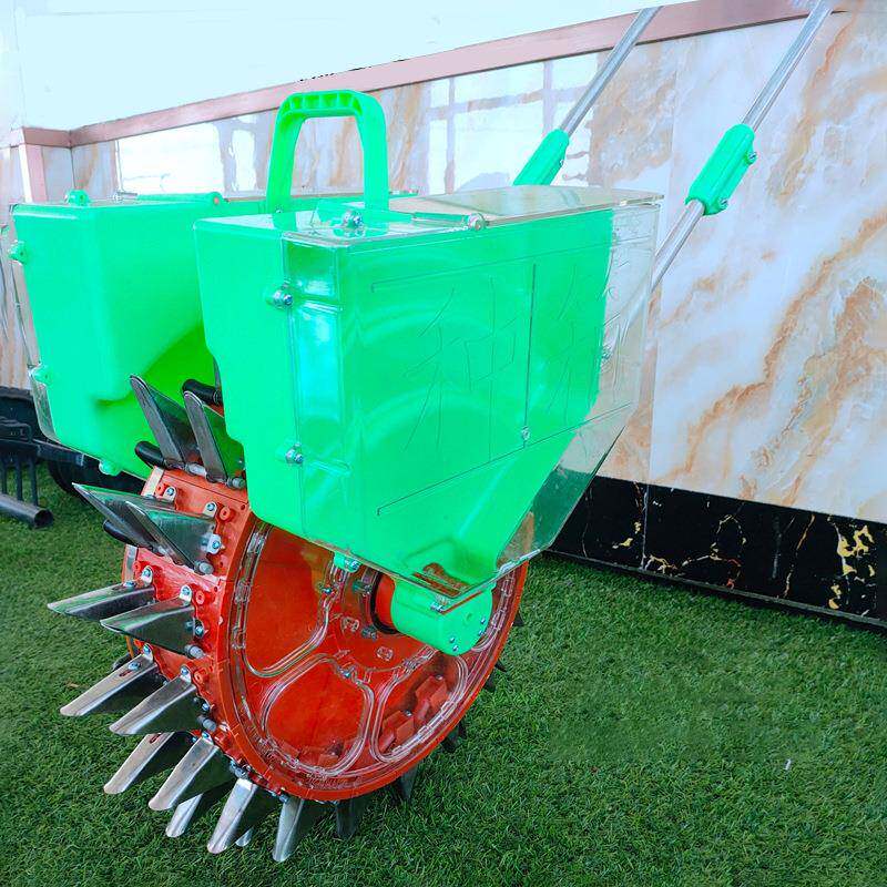 手推双20嘴播种机花生大豆谷物高粱白菜施肥播种一体机蔬菜点播器