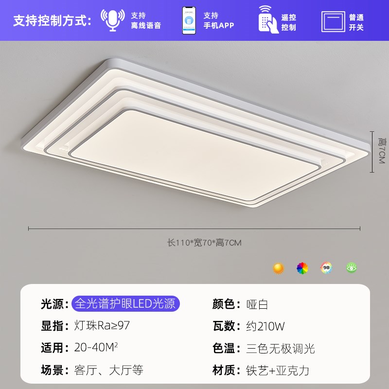 客厅灯 圆d形大尺寸120CM大灯简约现代超亮新款大厅吸顶灯中山灯