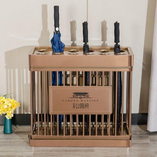 不锈钢雨伞架商场门口便民收纳架酒店大堂放伞箱售楼部置伞架高档