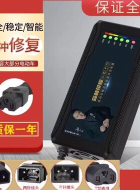 插反接V3两H7AV20马立2电动车充电器48V原装H0H6公针3针12A通用2A