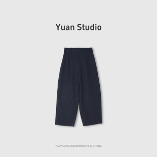 长89 裤 桑蚕丝分割拼接老爹裤 66FV334 巴依老爷