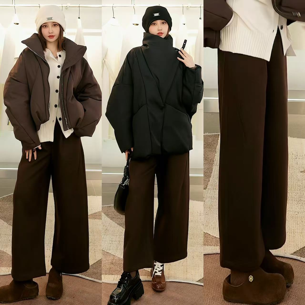 【粉红爷爷专享】新款时尚休闲纯色中卡裤99ZV760