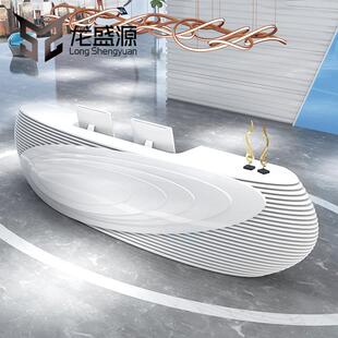 玻璃钢异型前台商场酒店收银台机场咨询柜台医院询问台公司接待台