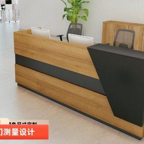 公司时尚前台接待台简约现代收银台迎宾前柜大气咨询台深圳