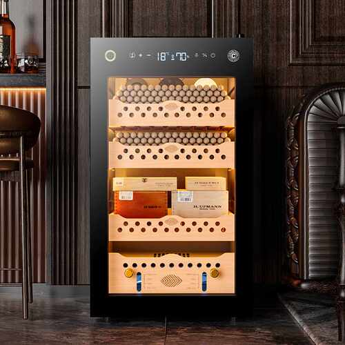 茄龙CL-70C雪茄柜雪松木层架变频智能压缩机柜恒温恒湿雪茄柜