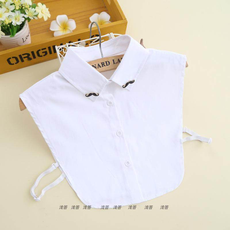 假领子韩国蕾丝假领子女衬衫领百搭文艺白黑色假衣领子B26