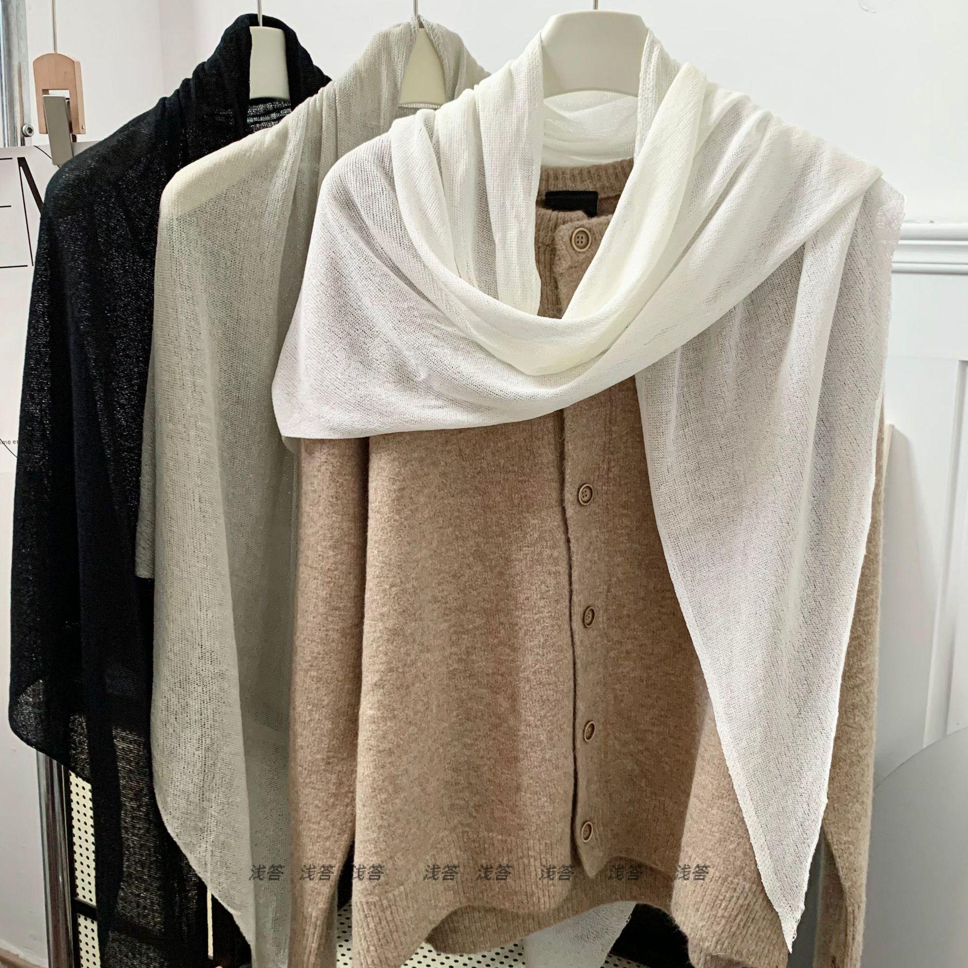 慵懒风三角巾披肩女外搭