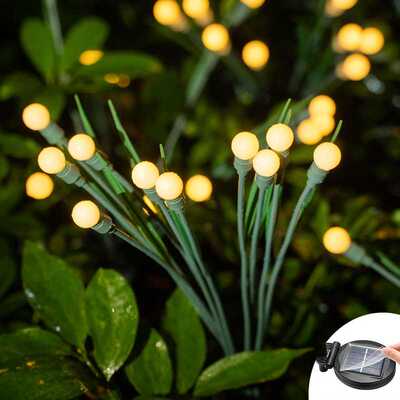 LED太阳能萤火虫灯地插灯庭院户外节日装饰灯草坪圣诞节小彩灯