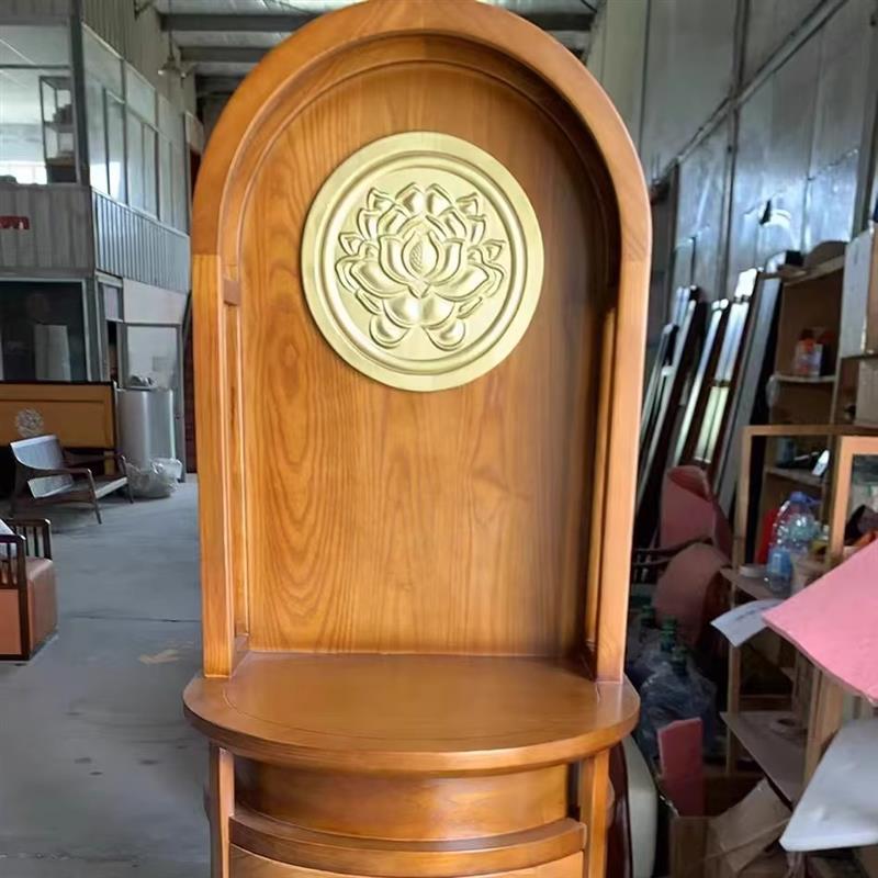 新中式佛龛佛像供奉台家用立柜财神爷实木观音菩萨供桌香案台佛柜