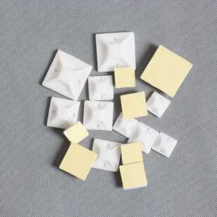 500个 自粘式 30mm 粘胶定位片30 包 塑料固定尼龙扎带座