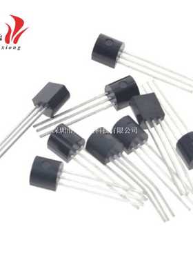 LM35DZ TO-92温度传感器 变送器 线型电压 感应温度0°C100°C