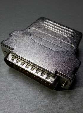 仿哈丁45度出线带线夹 DB25PIN金属壳 7W2配套铁壳 HDB44装配壳