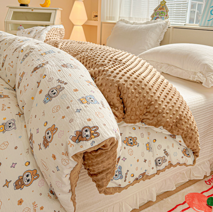 《小雀斑专属》豆豆绒单被套