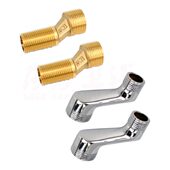 心接头角脚淋浴曲配件角加宽偏螺丝加长花洒曲混水阀变径弯