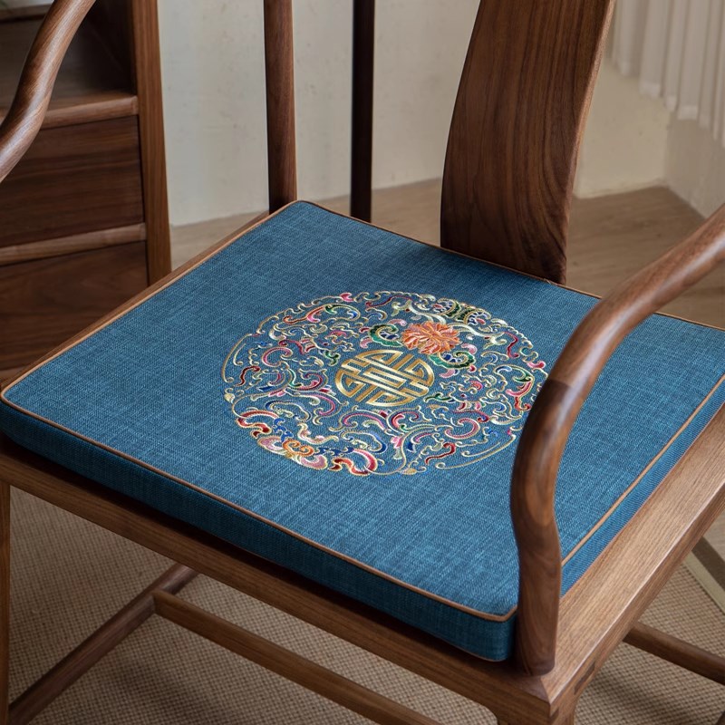 中式沙发椅子坐垫红木实木家具凳子垫H子太师椅餐椅海绵垫圈椅坐