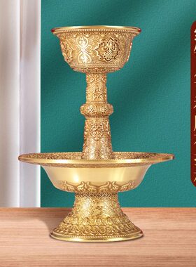 供护法杯尼泊尔纯铜手工护杯居家供具供佛供茶杯护法杯八吉祥雕花