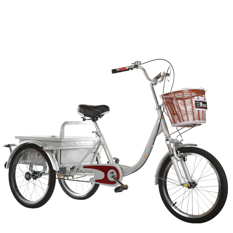 三健新款老年人力三轮车老人代步三轮车接送小孩子脚蹬成人三轮车