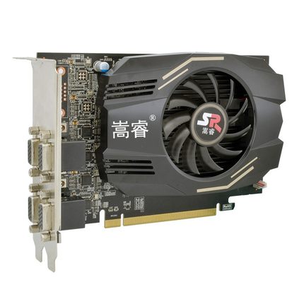 电脑炒股4分屏显卡一拖四多屏显卡融合拼接多输出4VGA显卡HD7600