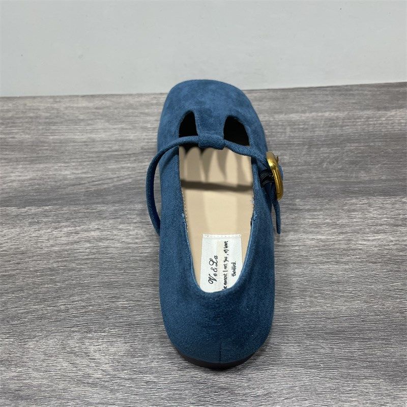 断码处理复古单鞋女春季芭蕾浅口软底奶奶鞋方头丁字扣带玛丽珍鞋