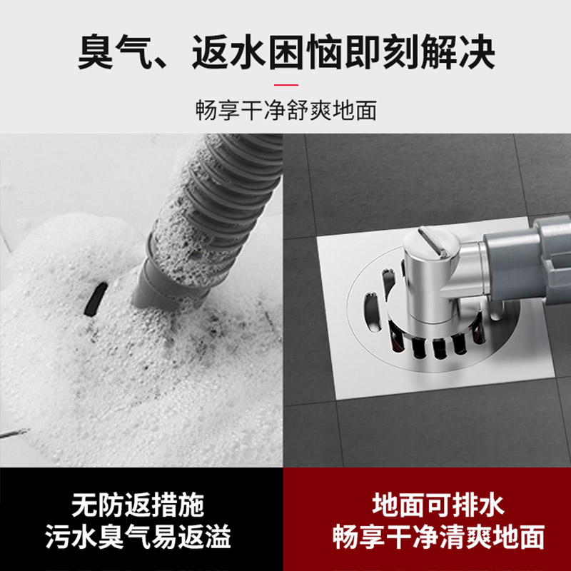 地漏专用 洗衣机防返溢返水排水管接头面盆下水管万向多功能接头