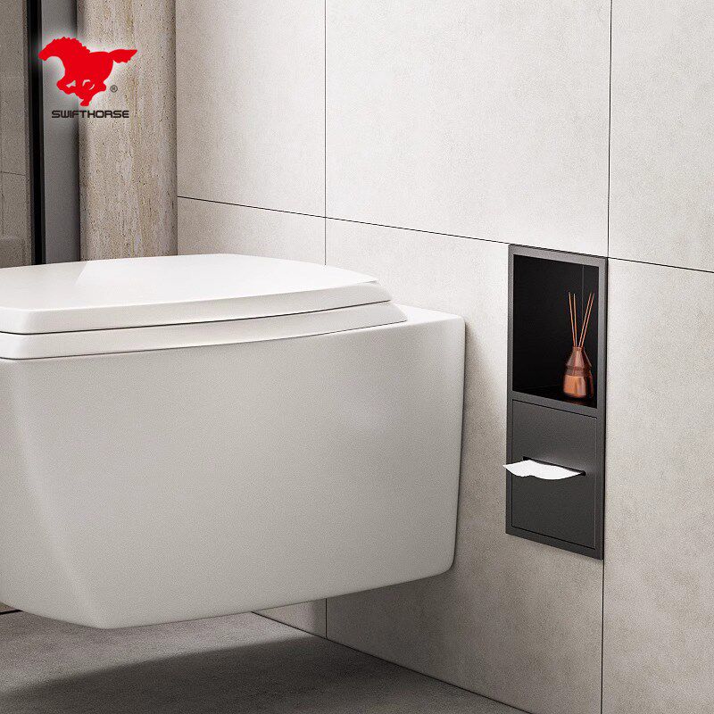 卫生间壁龛不锈钢嵌入式置物架厕所马桶壁龛浴室纸巾架壁柜