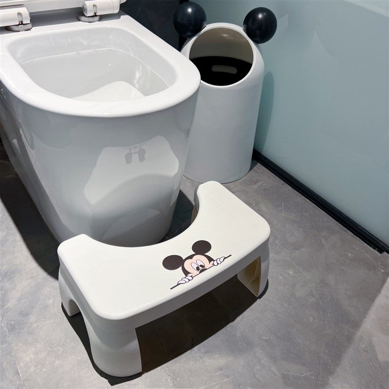 米奇马桶凳脚凳卫生间儿童垫高凳加厚防滑成人蹲坑神器助便踩脚凳
