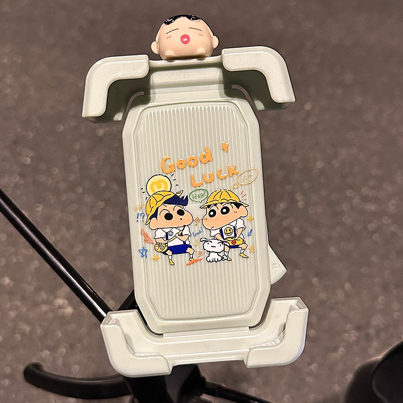 可爱库洛米电动车手机支架女生电瓶车手机固定摩托车导航支架防震