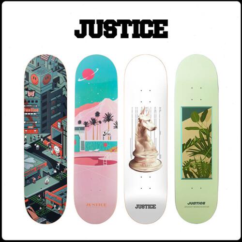 JUSTICE滑板板面 专业双翘板 闫政签名款 沸点滑板8.0包砂纸