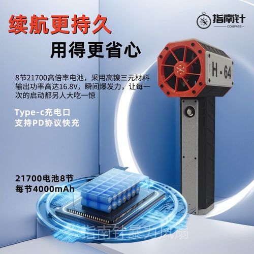 H64暴力涡轮风扇无刷航模电机USB超长续航洗车吹水吹雪除尘吹落叶