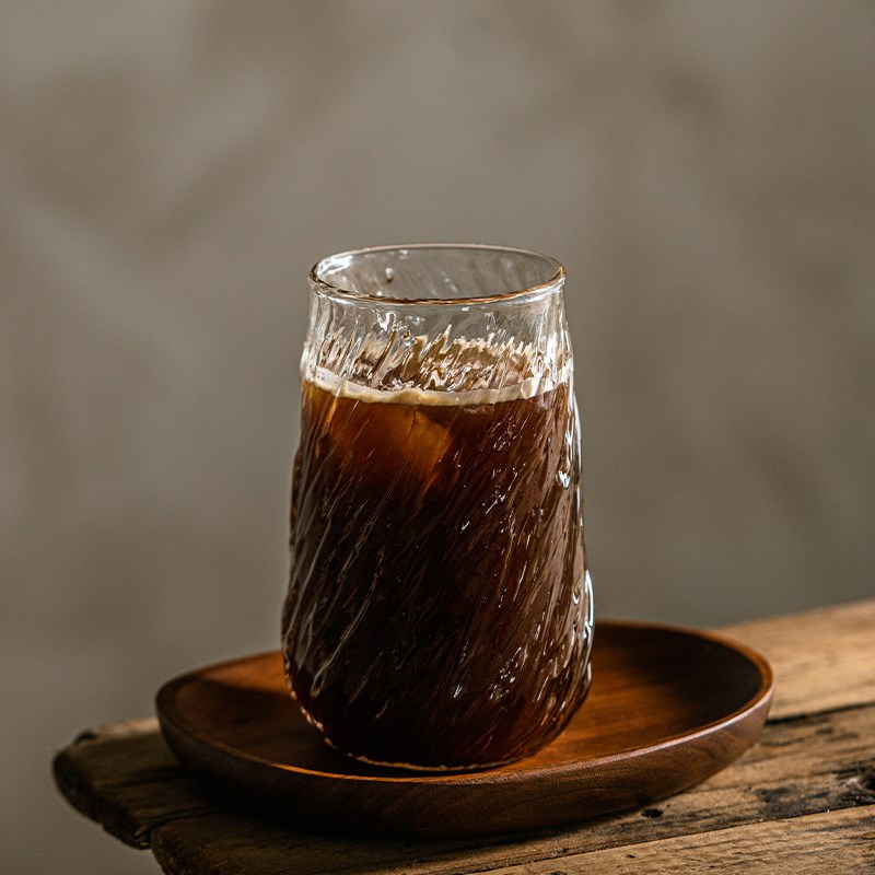 玻璃咖啡杯大容量冰美式拿铁杯耐热透明高颜值女泡绿茶水杯子家用