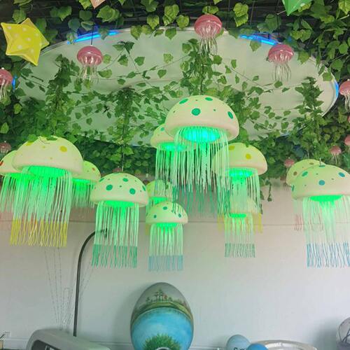 网红水母灯七彩变色音乐餐厅酒吧户外树木工程亮化装饰灯氛围灯